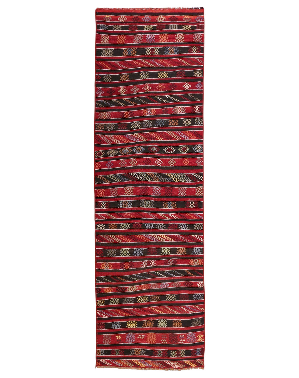 Vintage Kilim Wool Rug 3'6''x11'5''