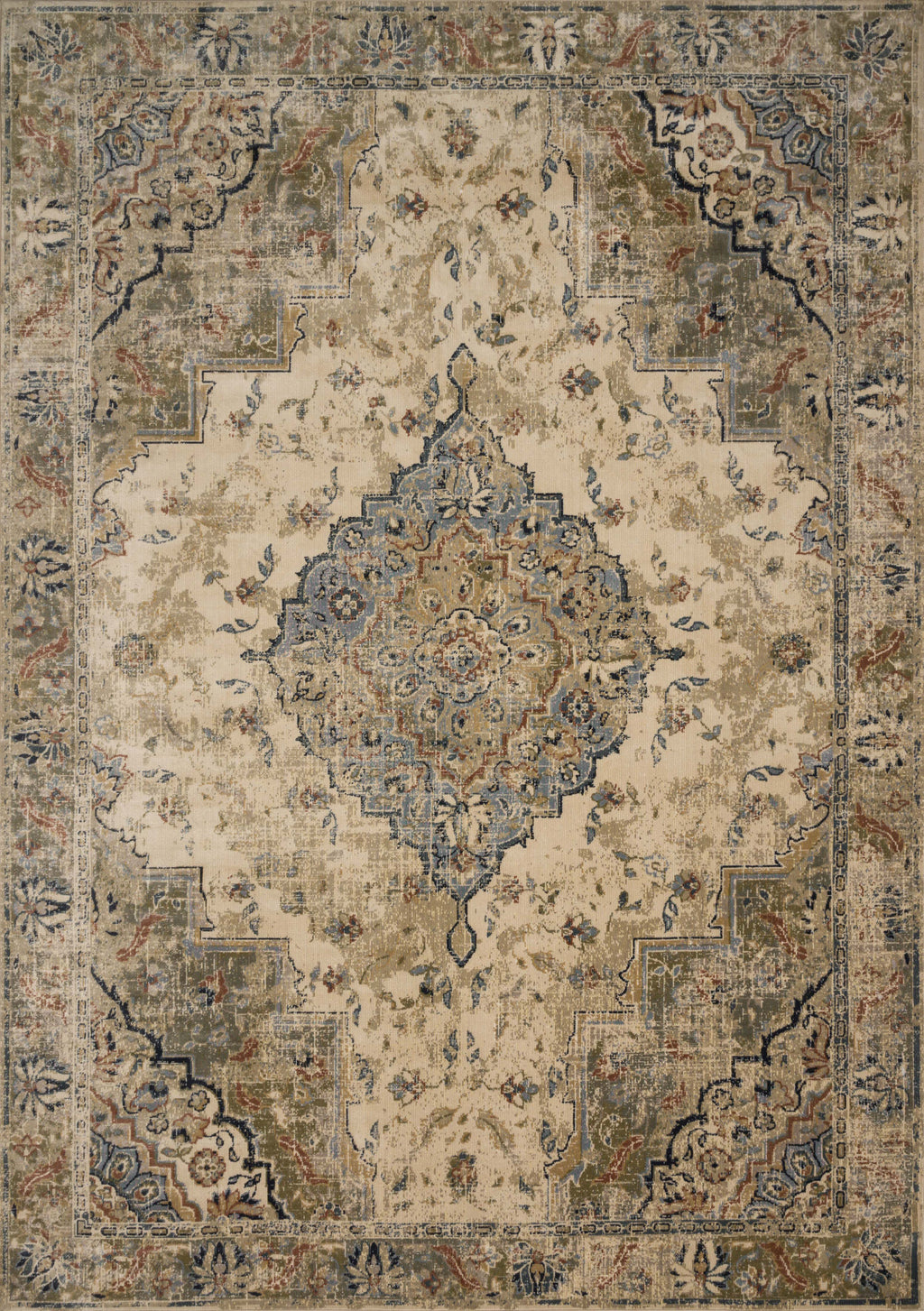 Evie Collection Rug in SAND / SAGE