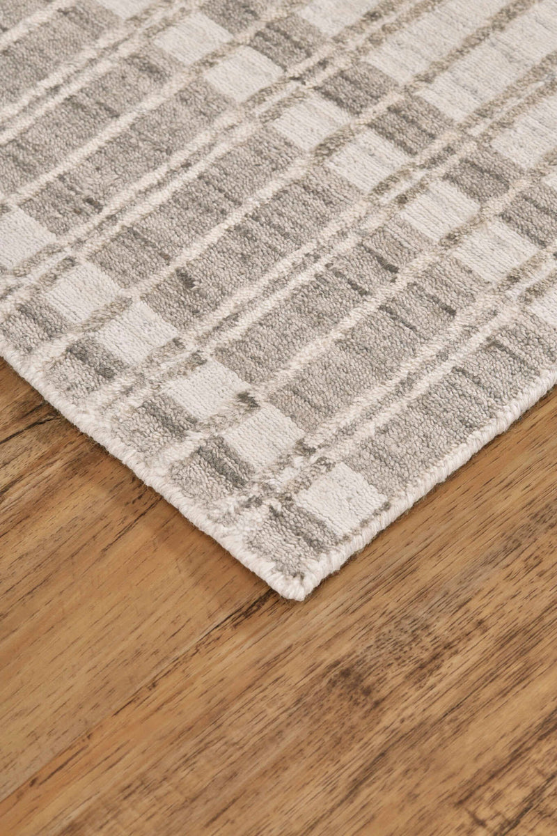 ODELL Collection Wool & Viscose Rug in Taupe
