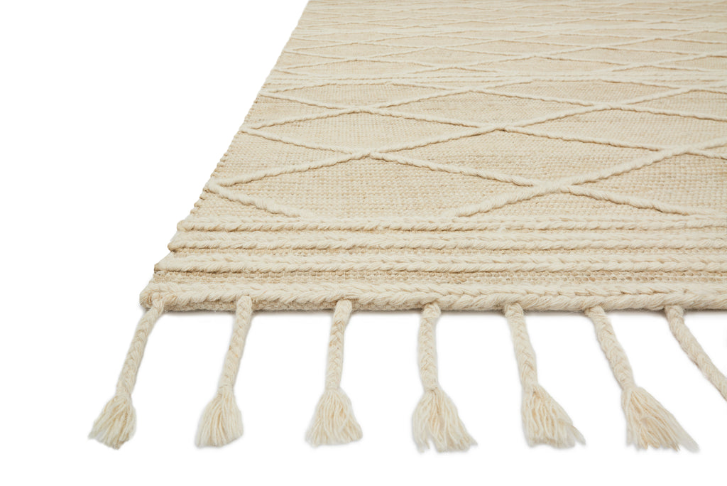 CORA Collection Rug  in  IVORY / WHITE Ivory Accent Hand-Woven Viscose/Acrylic