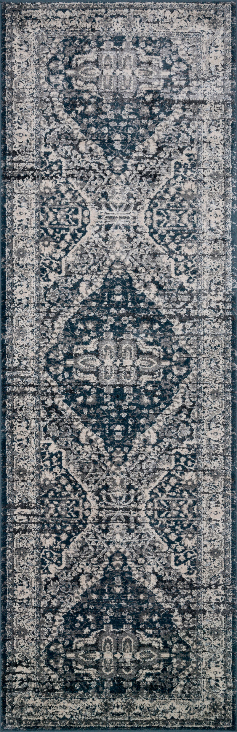 EVERLY Collection Wool/Viscose Rug in GREY / MIDNIGHT Gray Accent Power-Loomed Wool/Viscose