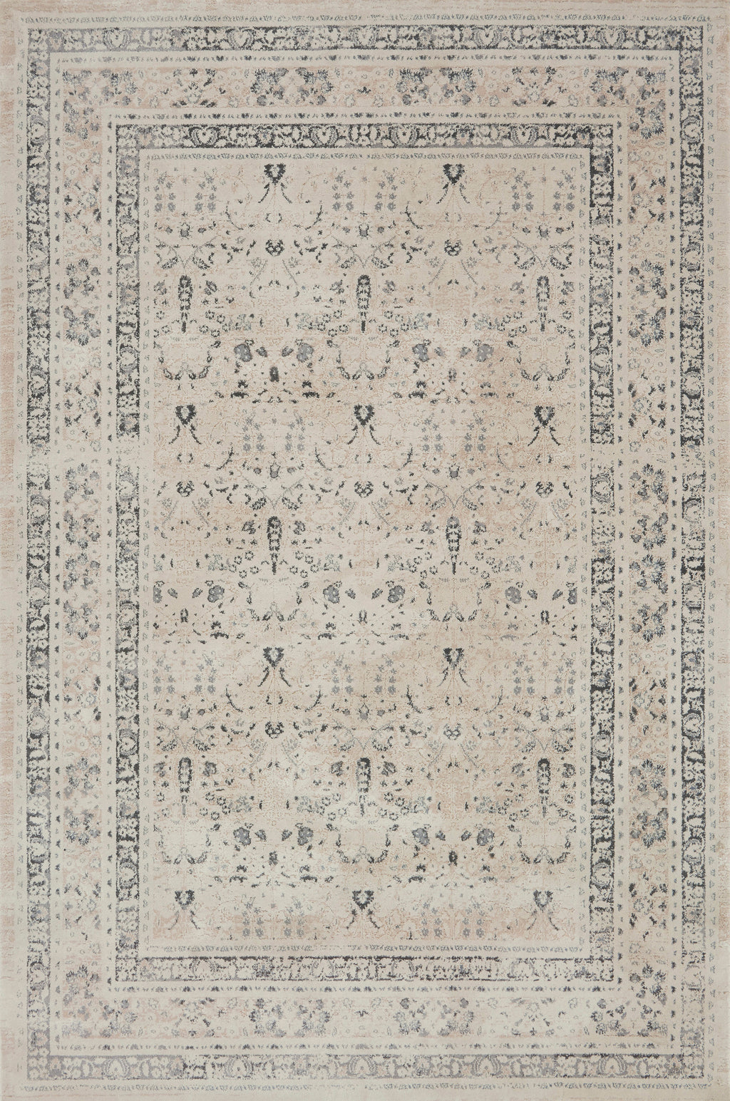 EVERLY Collection Wool/Viscose Rug in IVORY / SAND Ivory Accent Power-Loomed Wool/Viscose