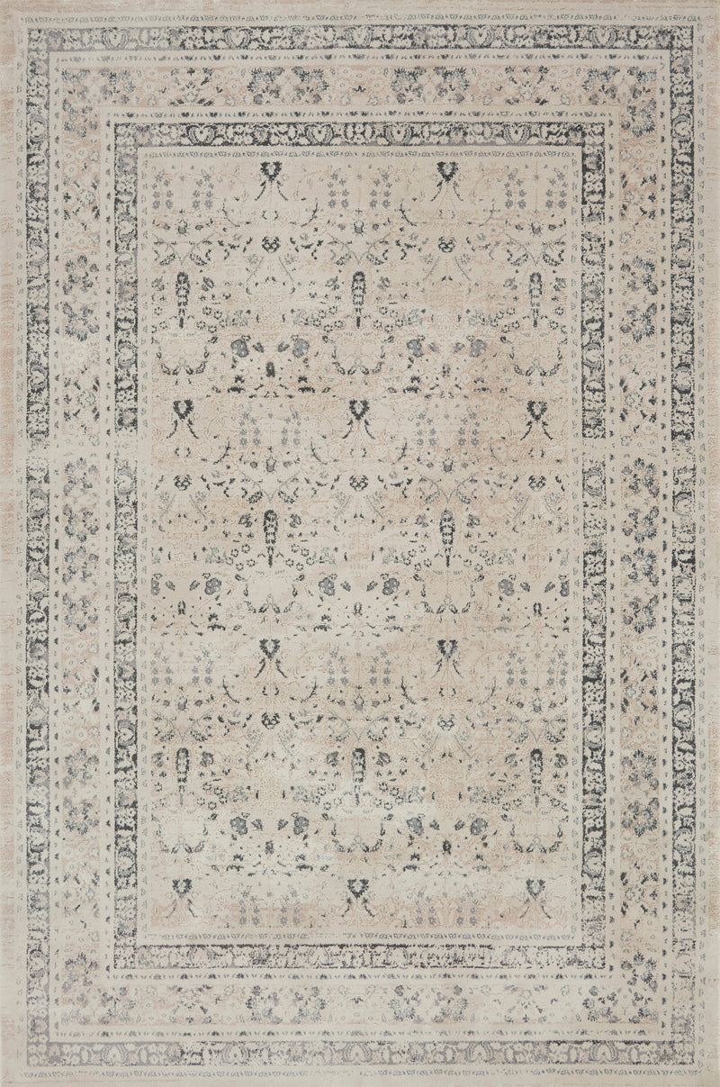 EVERLY Collection Wool/Viscose Rug in IVORY / SAND Ivory Accent Power-Loomed Wool/Viscose