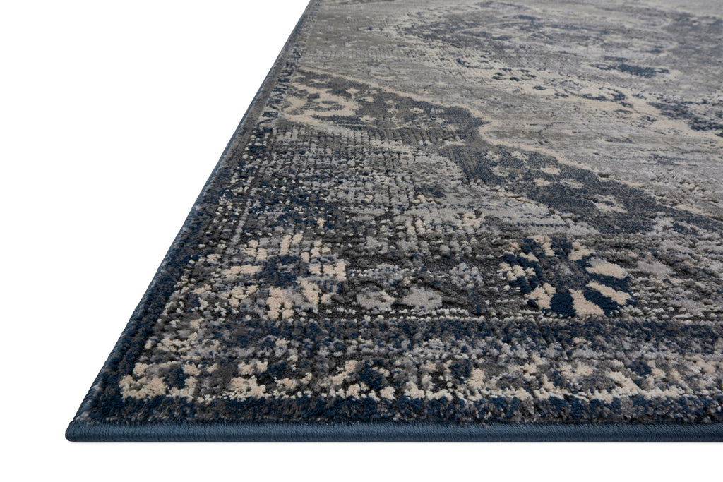 EVERLY Collection Wool/Viscose Rug in SILVER / GREY Gray Accent Power-Loomed Wool/Viscose