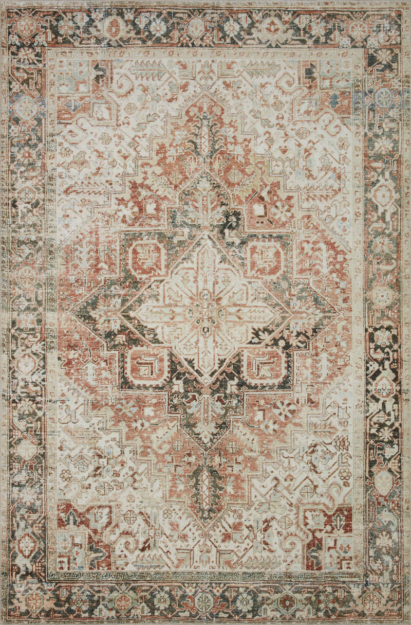 KENNEDY Collection Rug  in  RUST / MULTI