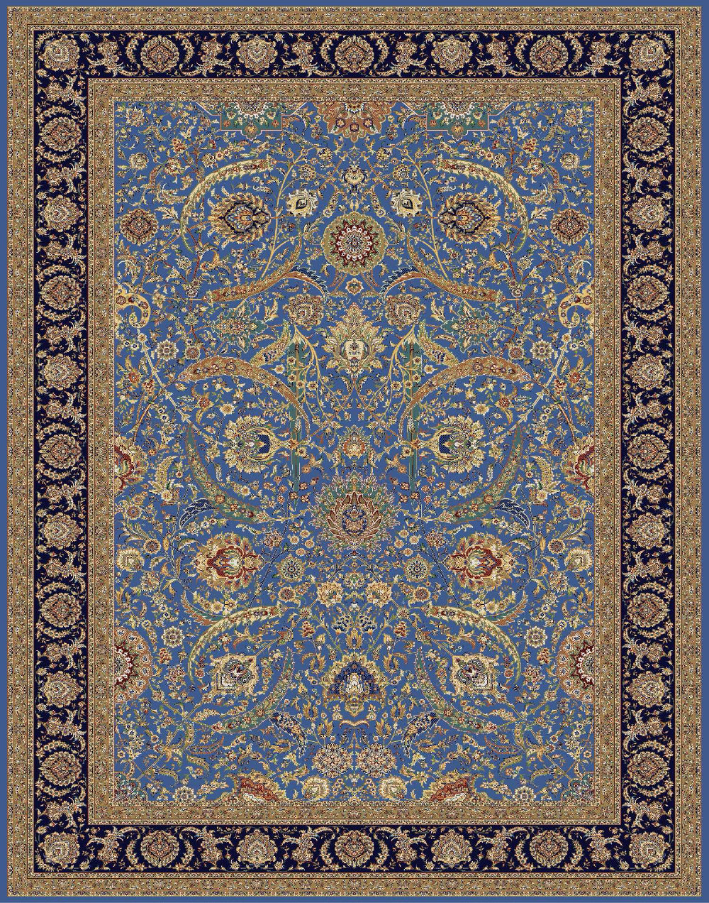 Quresh Collection Rug in Blue Navy