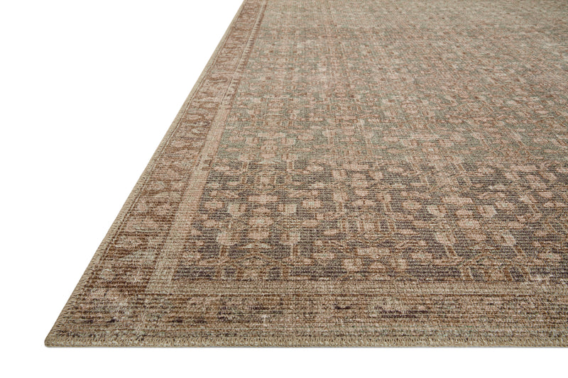 Angela Rose x Loloi Aubrey Sage / Bark 2'-0" x 5'-0" Accent Rug Green Accent Power-Loomed Polyester