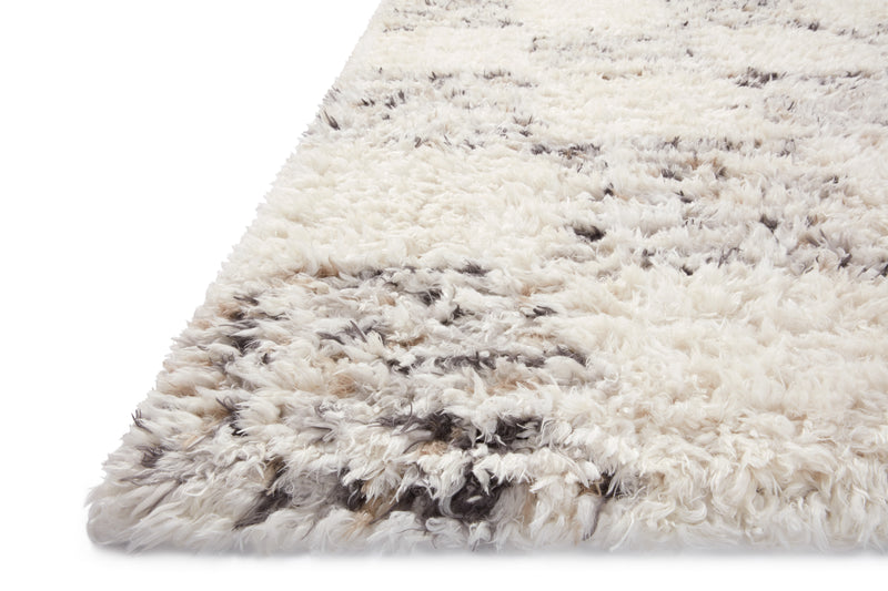 Angela Rose x Loloi Amira Ivory / Granite 2'-3" x 4'-0" Accent Rug Ivory Accent Power-Loomed Polyester