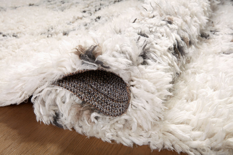 Angela Rose x Loloi Amira Ivory / Granite 2'-3" x 4'-0" Accent Rug Ivory Accent Power-Loomed Polyester
