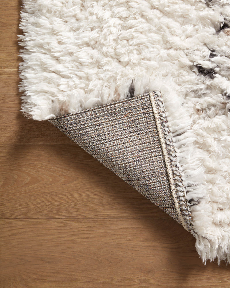 Angela Rose x Loloi Amira Ivory / Granite 2'-3" x 4'-0" Accent Rug Ivory Accent Power-Loomed Polyester