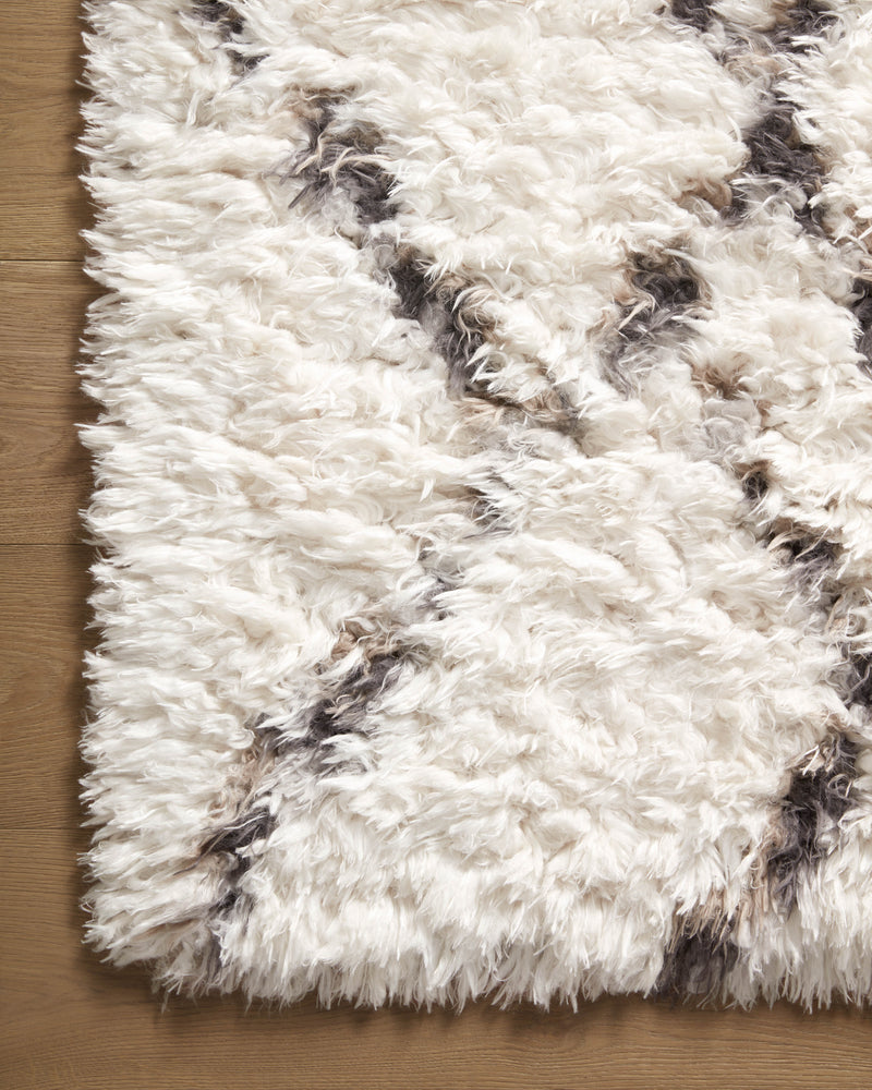 Angela Rose x Loloi Amira Ivory / Bark 2'-3" x 4'-0" Accent Rug Ivory Accent Power-Loomed Polyester