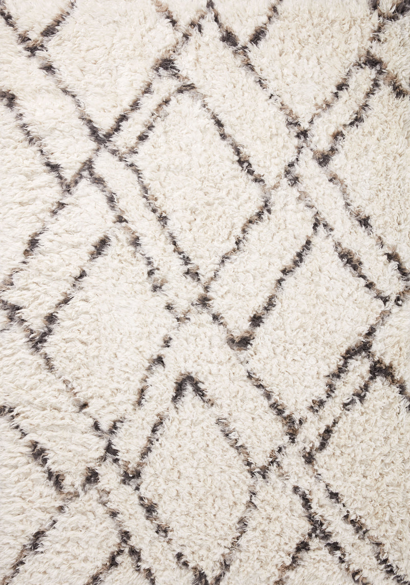 Angela Rose x Loloi Amira Ivory / Bark 2'-3" x 4'-0" Accent Rug Ivory Accent Power-Loomed Polyester