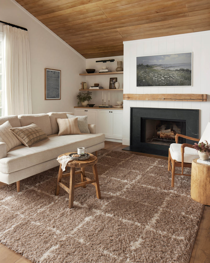Angela Rose x Loloi Amira Khaki / Ivory 2'-3" x 4'-0" Accent Rug Beige Accent Power-Loomed Polyester