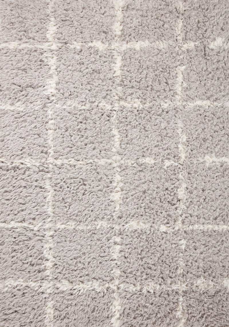 Angela Rose x Loloi Amira Silver / Ivory 2'-3" x 4'-0" Accent Rug Gray Accent Power-Loomed Polyester