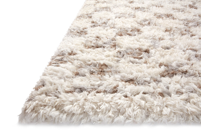 Angela Rose x Loloi Amira Ivory / Pebble 2'-3" x 4'-0" Accent Rug Ivory Accent Power-Loomed Polyester