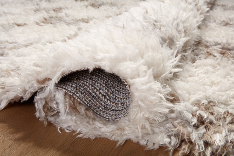 Angela Rose x Loloi Amira Ivory / Pebble 2'-3" x 4'-0" Accent Rug Ivory Accent Power-Loomed Polyester