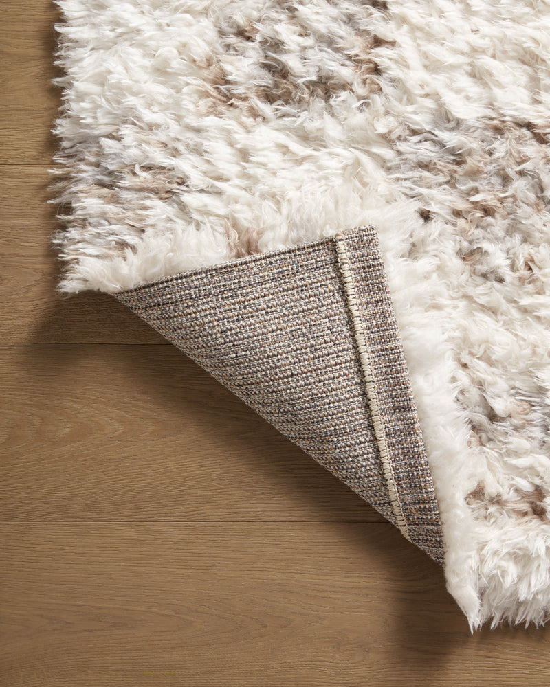 Angela Rose x Loloi Amira Ivory / Pebble 2'-3" x 4'-0" Accent Rug Ivory Accent Power-Loomed Polyester