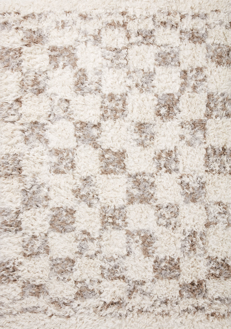 Angela Rose x Loloi Amira Ivory / Pebble 2'-3" x 4'-0" Accent Rug Ivory Accent Power-Loomed Polyester
