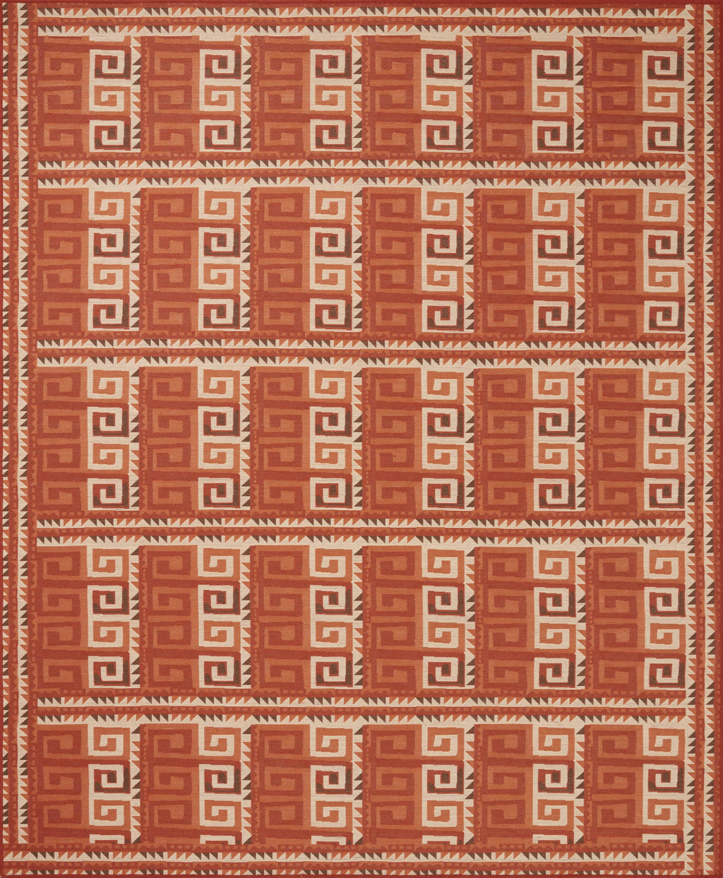 Ari Collection Rug  in  Spice / Ivory Red sample Power-Loomed Polyester