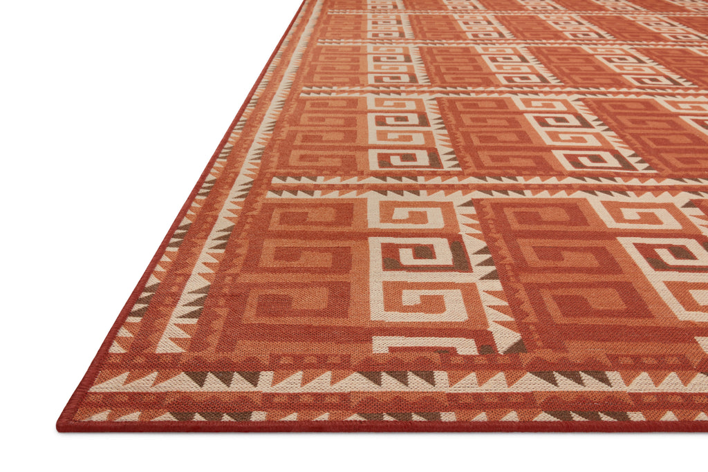 Ari Collection Rug  in  Spice / Ivory Red sample Power-Loomed Polyester