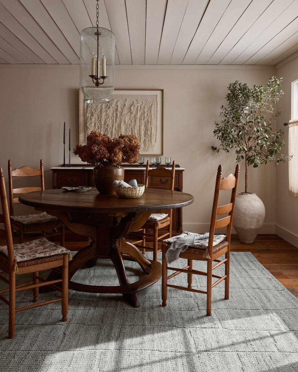 Loloi Asha Sky 18" x 18" Sample Rug Blue sample Hand-Loomed Wool/Cotton