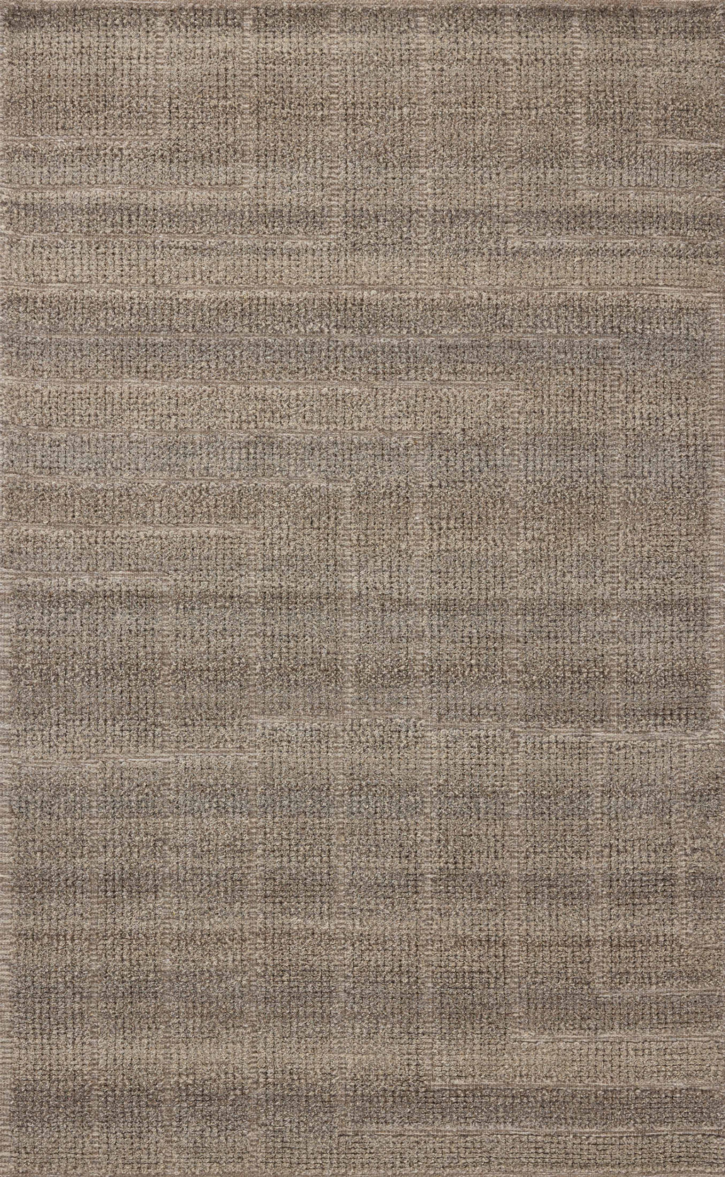Loloi Asha Bark 18" x 18" Sample Rug Brown sample Hand-Loomed Wool/Cotton