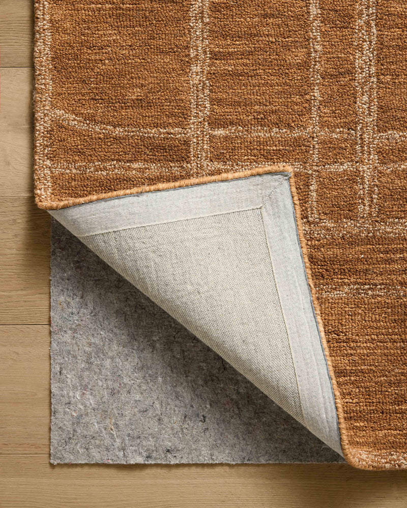 Jeremiah Brent x Loloi Barrow Clay / Natural 18" x 18" Sample Rug Grey sample Hand-Tufted Wool/Jute