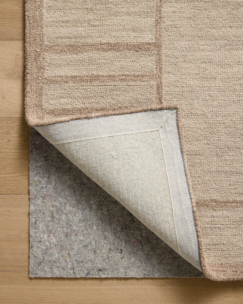 Jeremiah Brent x Loloi Barrow Beige / Taupe 18" x 18" Sample Rug Beige sample Hand-Tufted Wool/Jute