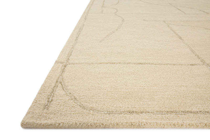 Jeremiah Brent x Loloi Barrow Ivory / Taupe 18" x 18" Sample Rug Ivory sample Hand-Tufted Wool/Jute