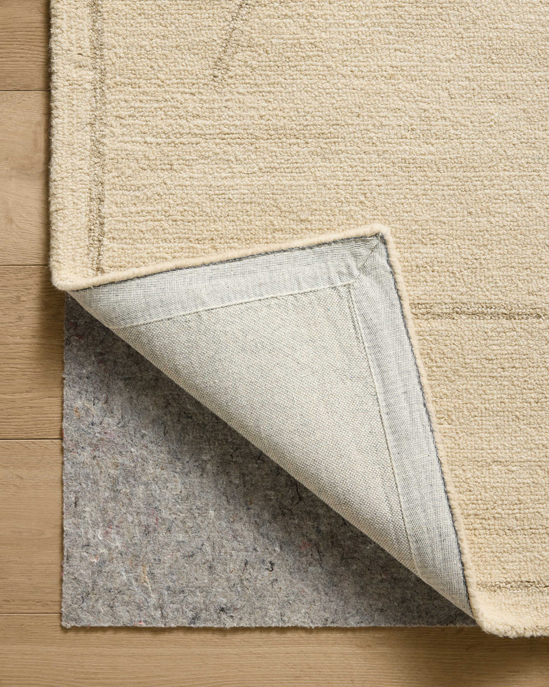 Jeremiah Brent x Loloi Barrow Ivory / Taupe 18" x 18" Sample Rug Ivory sample Hand-Tufted Wool/Jute