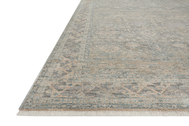 Angela Rose x Loloi Blake Sky / Beige 2'-0" x 3'-0" Accent Rug Blue Accent Power-Loomed Polyester