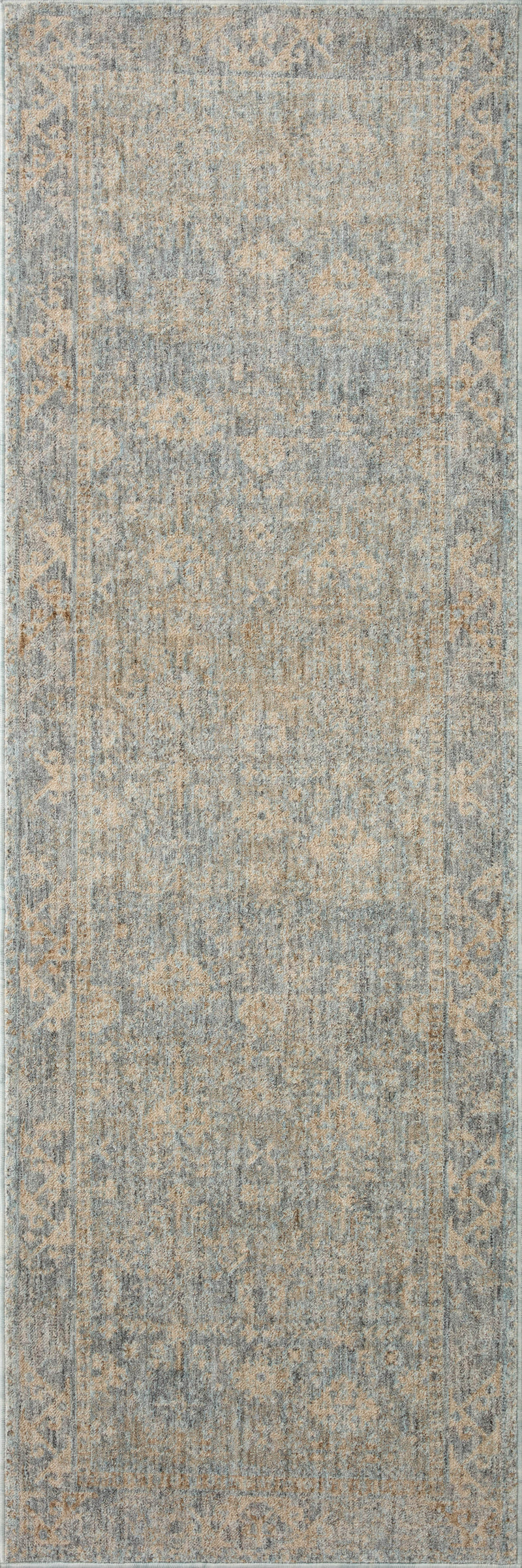 Angela Rose x Loloi Blake Sky / Beige 2'-0" x 3'-0" Accent Rug Blue Accent Power-Loomed Polyester