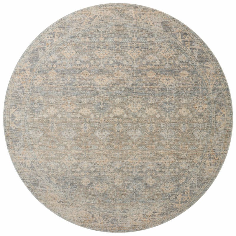Angela Rose x Loloi Blake Sky / Beige 2'-0" x 3'-0" Accent Rug Blue Accent Power-Loomed Polyester