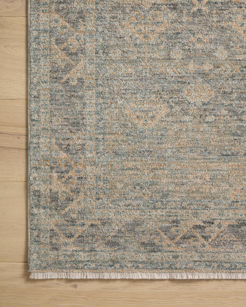 Angela Rose x Loloi Blake Sky / Beige 2'-0" x 3'-0" Accent Rug Blue Accent Power-Loomed Polyester