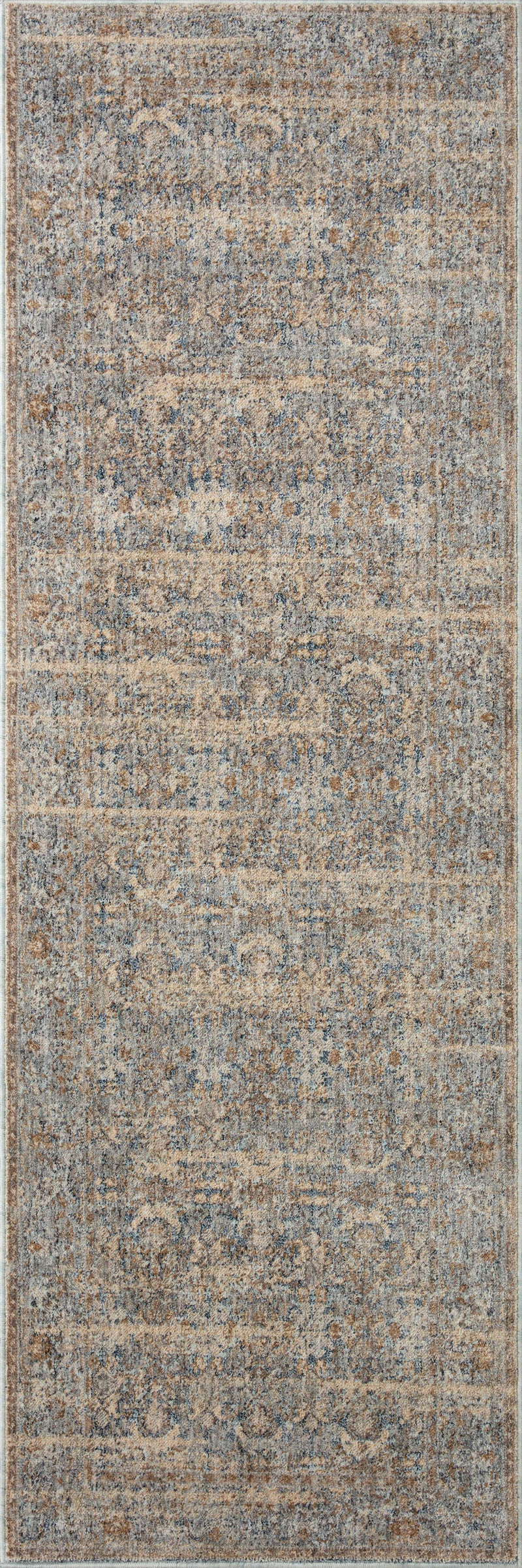 Angela Rose x Loloi Blake Ocean / Mocha 2'-0" x 3'-0" Accent Rug Blue Accent Power-Loomed Polyester
