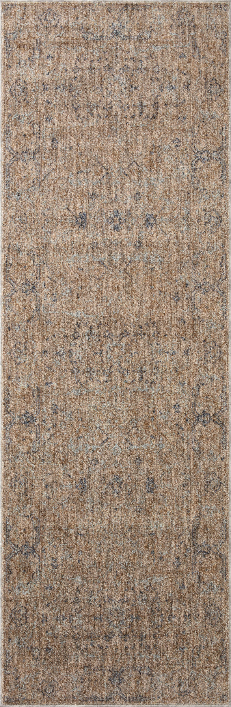 Angela Rose x Loloi Blake Taupe / Blue 2'-0" x 3'-0" Accent Rug Beige Accent Power-Loomed Polyester