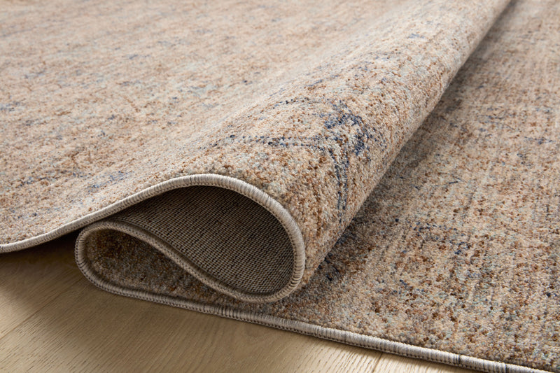 Angela Rose x Loloi Blake Taupe / Blue 2'-0" x 3'-0" Accent Rug Beige Accent Power-Loomed Polyester