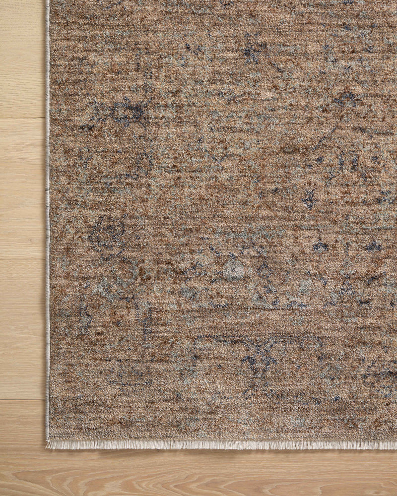 Angela Rose x Loloi Blake Taupe / Blue 2'-0" x 3'-0" Accent Rug Beige Accent Power-Loomed Polyester