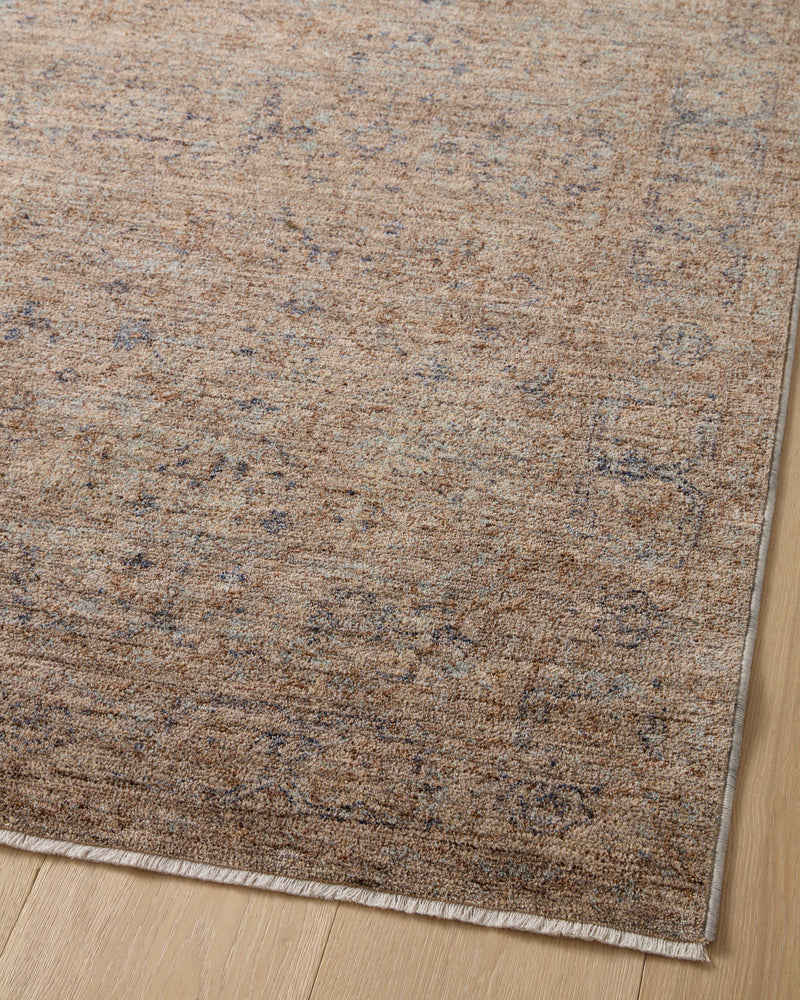 Angela Rose x Loloi Blake Taupe / Blue 2'-0" x 3'-0" Accent Rug Beige Accent Power-Loomed Polyester
