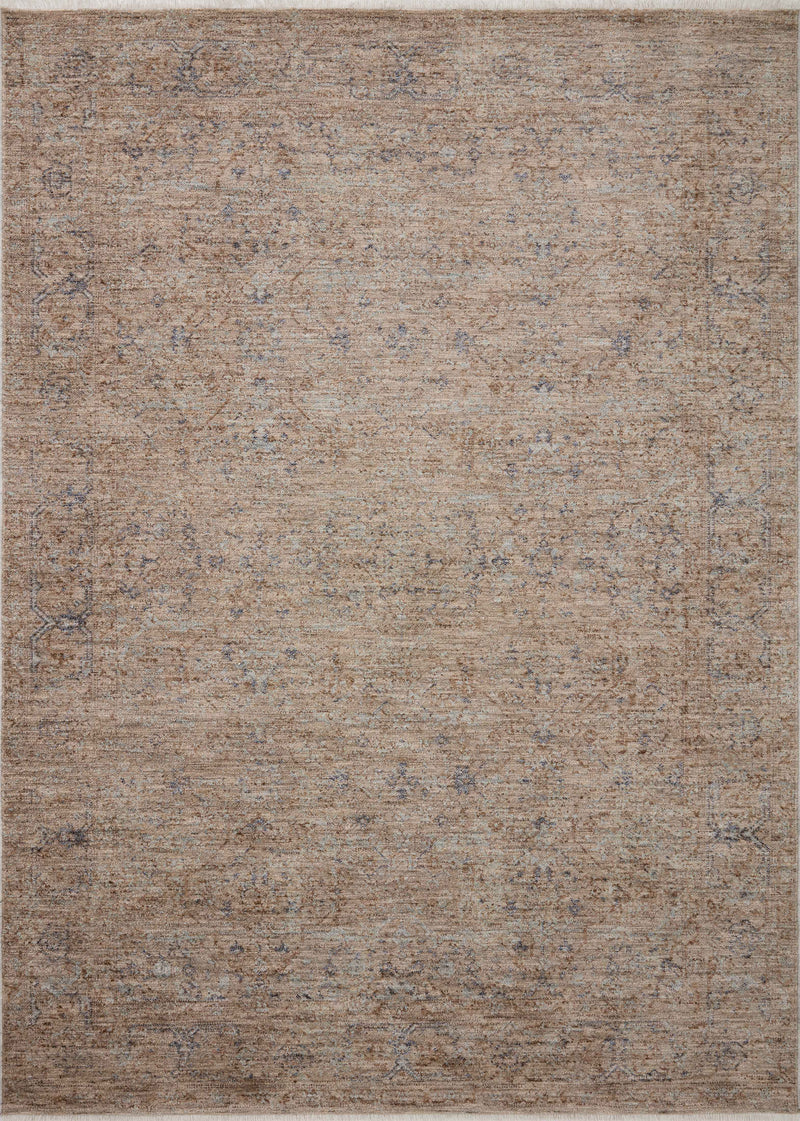 Angela Rose x Loloi Blake Taupe / Blue 2'-0" x 3'-0" Accent Rug Beige Accent Power-Loomed Polyester