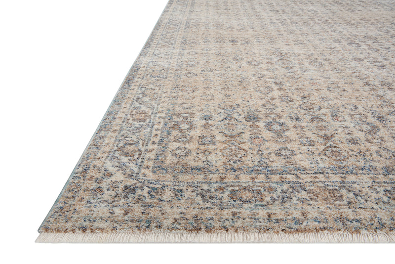 Angela Rose x Loloi Blake Beige / Denim 2'-0" x 3'-0" Accent Rug Beige Accent Power-Loomed Polyester