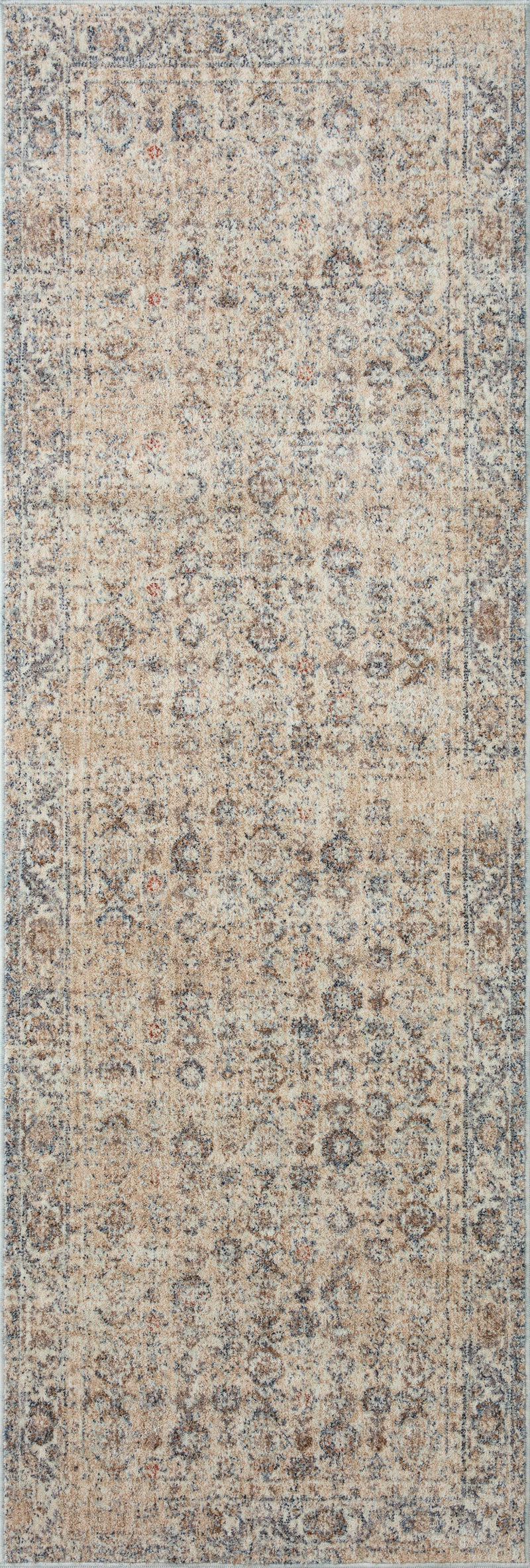 Angela Rose x Loloi Blake Beige / Denim 2'-0" x 3'-0" Accent Rug Beige Accent Power-Loomed Polyester