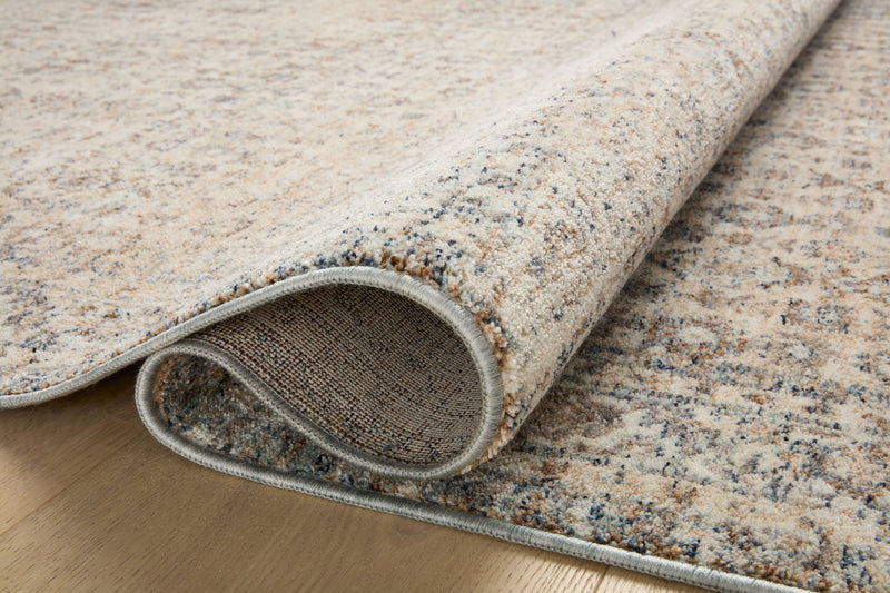 Angela Rose x Loloi Blake Beige / Denim 2'-0" x 3'-0" Accent Rug Beige Accent Power-Loomed Polyester