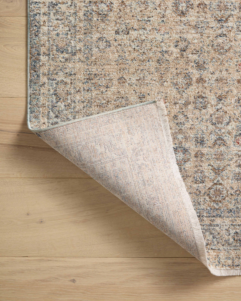 Angela Rose x Loloi Blake Beige / Denim 2'-0" x 3'-0" Accent Rug Beige Accent Power-Loomed Polyester