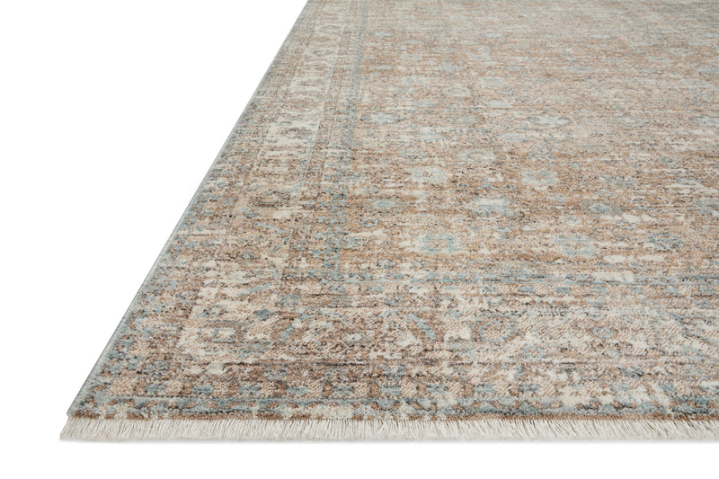 Angela Rose x Loloi Blake Sand / Sky 2'-0" x 3'-0" Accent Rug Beige Accent Power-Loomed Polyester