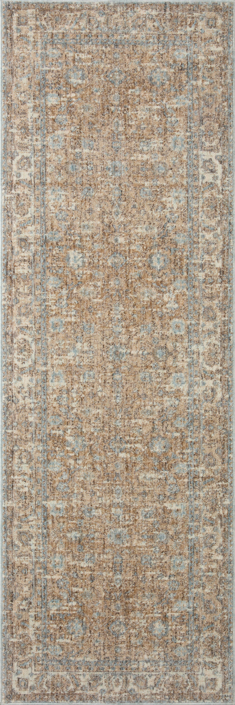 Angela Rose x Loloi Blake Sand / Sky 2'-0" x 3'-0" Accent Rug Beige Accent Power-Loomed Polyester
