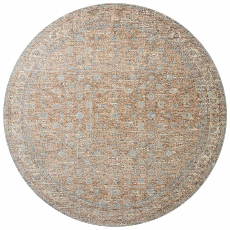 Angela Rose x Loloi Blake Sand / Sky 2'-0" x 3'-0" Accent Rug Beige Accent Power-Loomed Polyester
