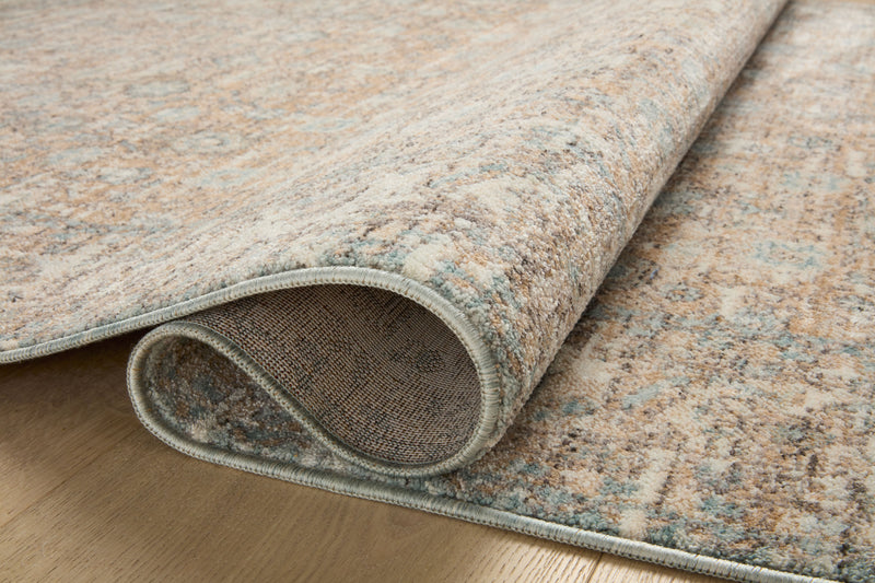 Angela Rose x Loloi Blake Sand / Sky 2'-0" x 3'-0" Accent Rug Beige Accent Power-Loomed Polyester