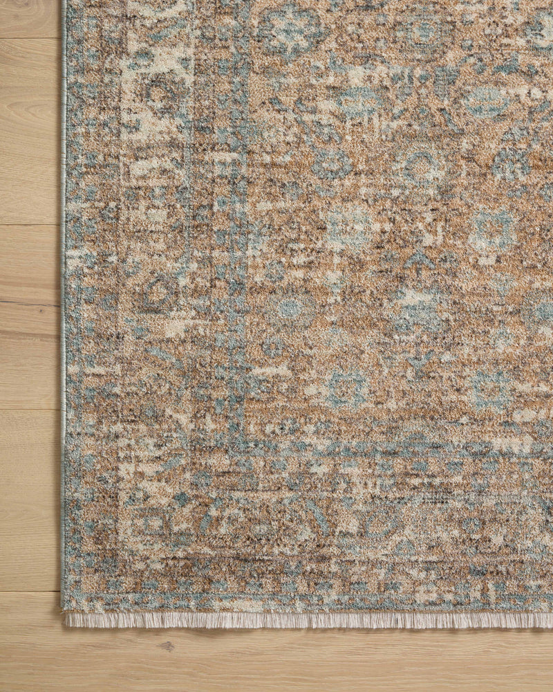 Angela Rose x Loloi Blake Sand / Sky 2'-0" x 3'-0" Accent Rug Beige Accent Power-Loomed Polyester