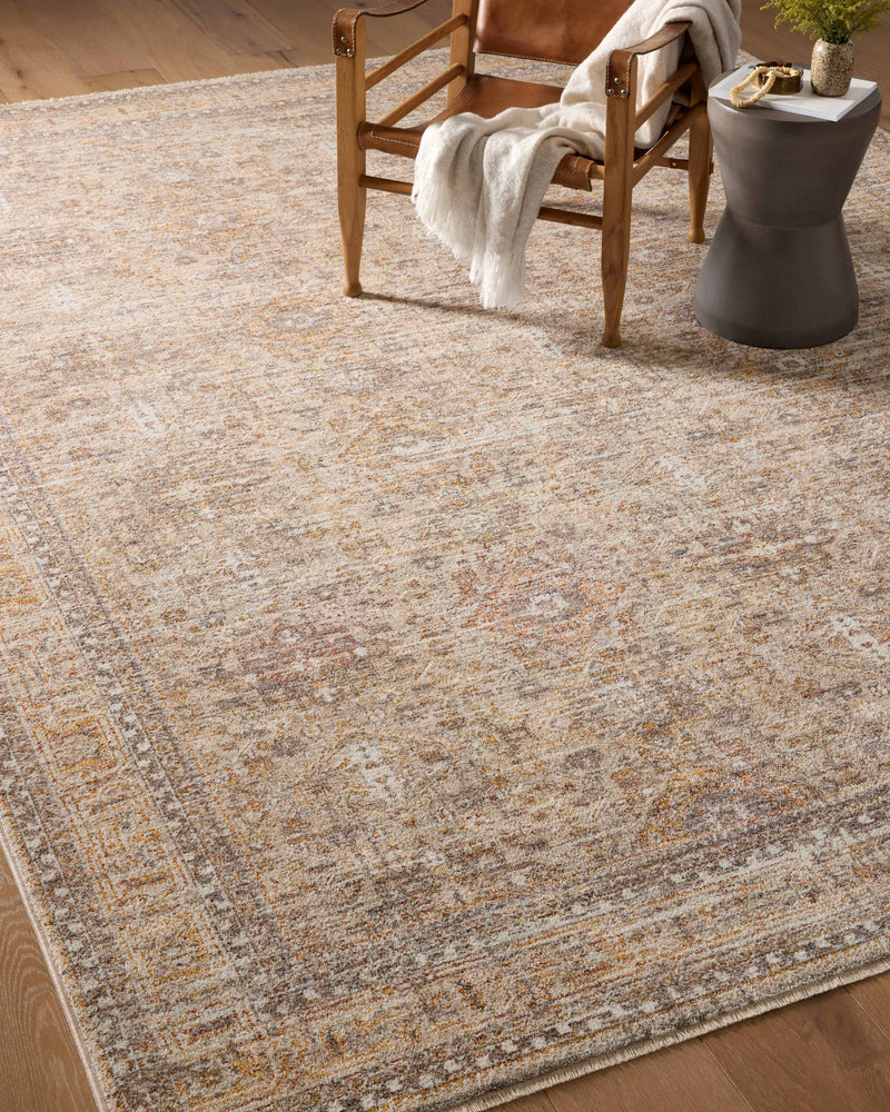 Angela Rose x Loloi Blake Oatmeal / Spice 2'-0" x 3'-0" Accent Rug Beige Accent Power-Loomed Polyester